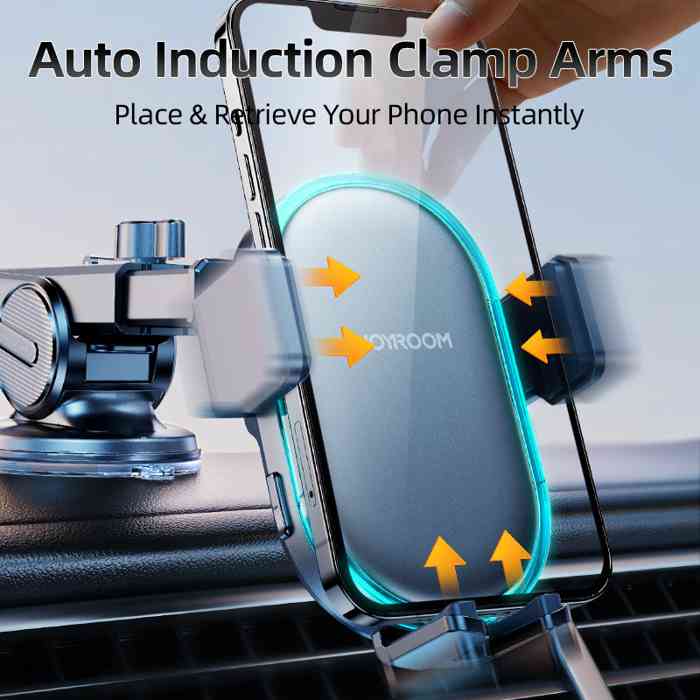 Joyroom JR-ZS299 Dual-Coil Wireless Car Charger Holder with LED